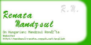 renata mandzsul business card